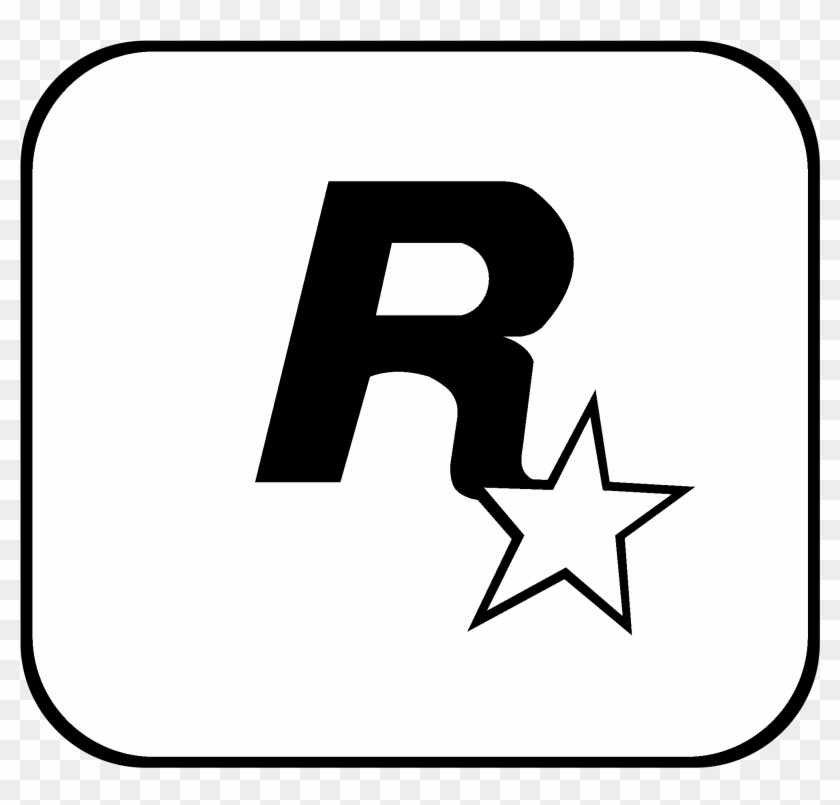 Rockstar Logo Black And White - Rockstar Games Logo Vector #360866