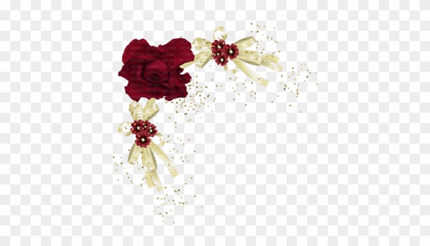 Red Flower Frame Png Red Flower Border Pictures To - Flower #360983