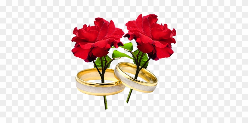 Red Wedding Border Png Wedding Clipart - Wedding Ring Flower Png #360995