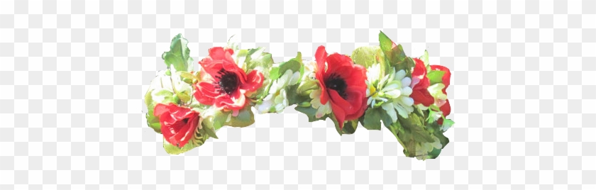 Flower Ctoen - Red And Green Flower Crown Transparent #361053