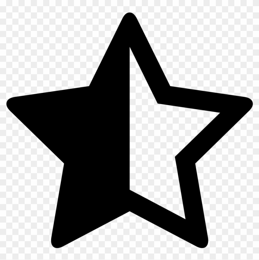 Star Half Empty Comments - Half Star Icon #361164
