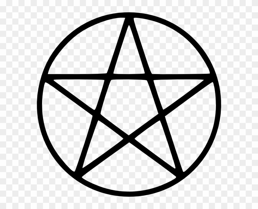 Wiccan White Pentagram Vector Clip Art Free For Download - Pentagram Copy And Paste #361170