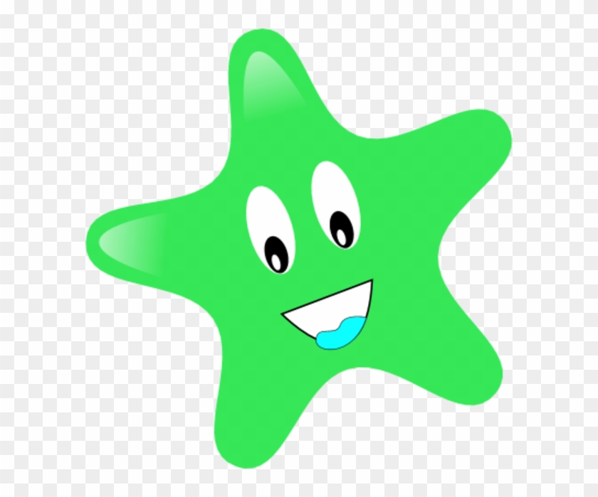 Star Clip Art Smiley Face With Eyes - Smiley Face Star Clipart #361180