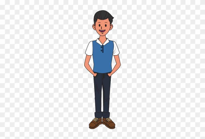 Young Man Cartoon Character - Cartoon #361263