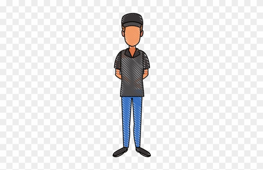 Delivery Man In Uniform Illustration - Laborer #361280