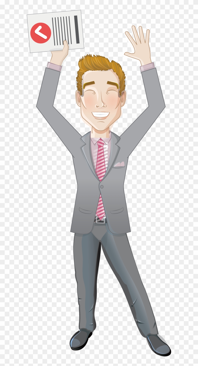 Cartoon Businessperson Antreprenor - Cartoon Businessperson Antreprenor #361348