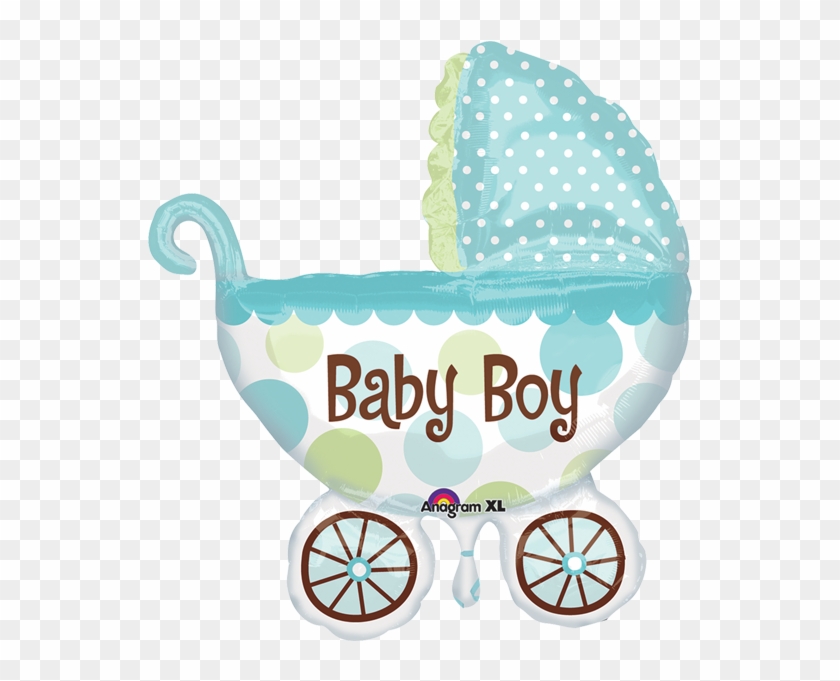Globo Metalico 28 Baby Boy Carriola - Baby Boy Balloon #361347