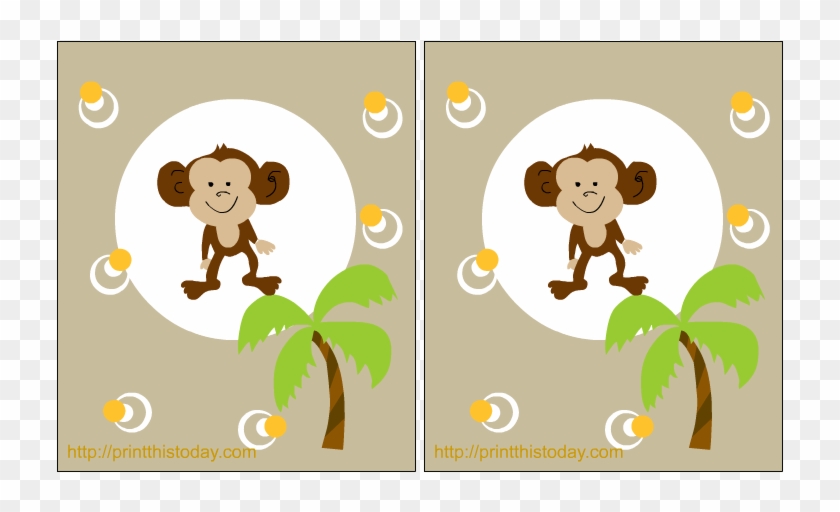 Cute Baby Monkey - Free Printable Monkey Birthday Invitations #361364