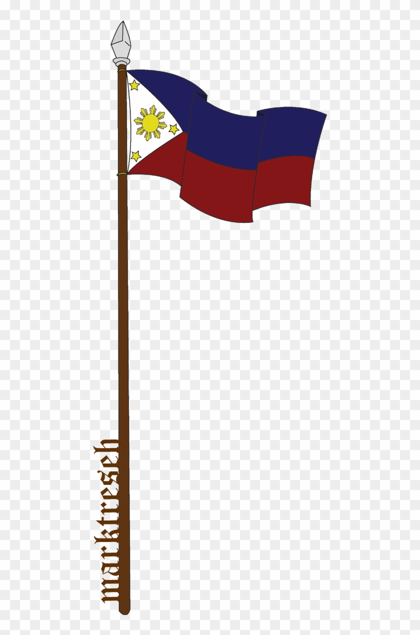 Philippine Flag Black And White Clipart - Philippine Flag Pole Clipart #361396