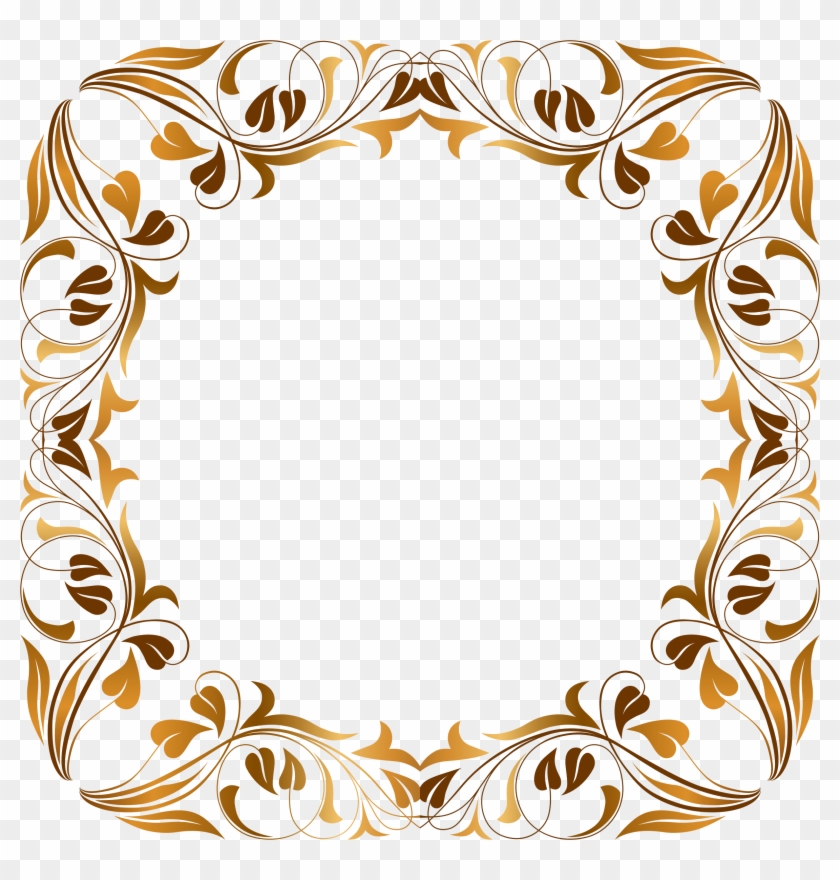 Floral Pattern Border Png - Bordamarrom Png #361473