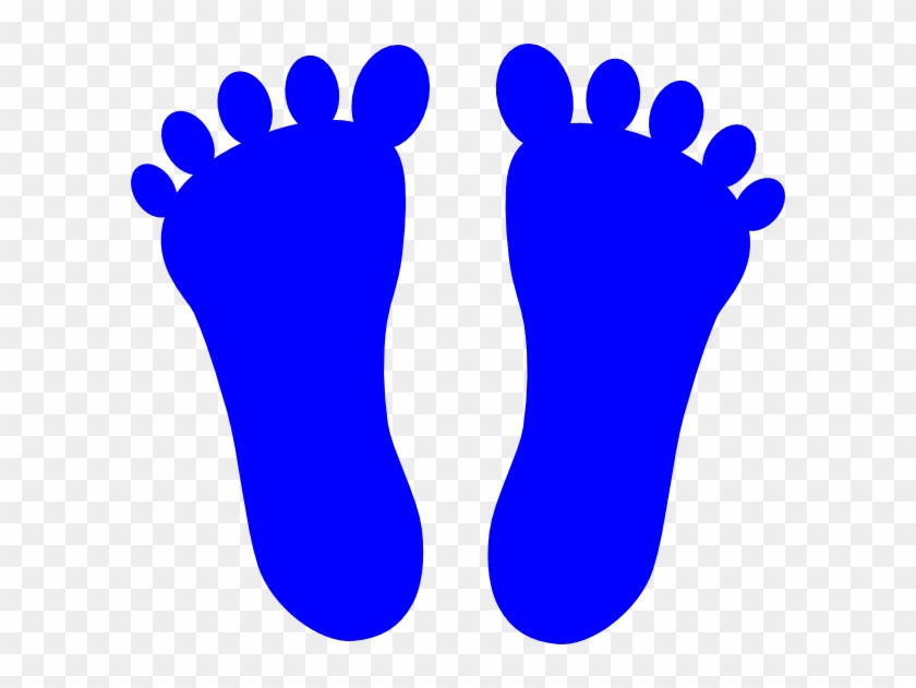 Blue Foot Prints Clip Art At Clker - Colorful Footprints Clipart #361549