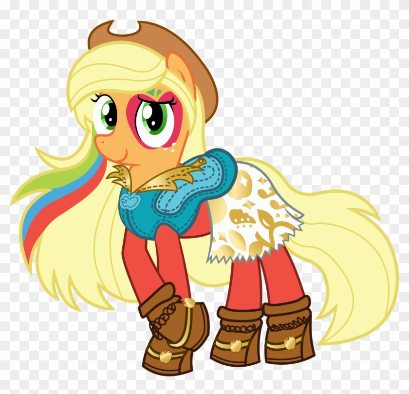 Rainbow Rocks By Whatchyagonnado Applejack - Applejack Rainbow Rocks Pony #361607