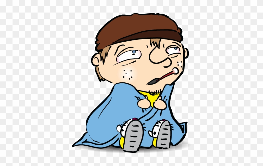 Chibi Sick By Thedustud - Sick Person Cartoon Transparent #361621