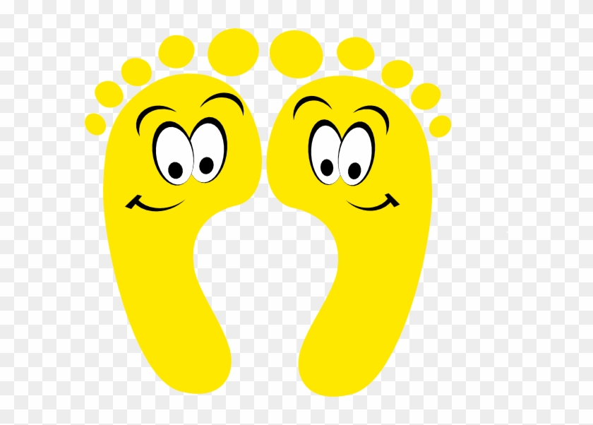 Yellow Happy Feet Clip Art At Clker - Smiling Feet #361713
