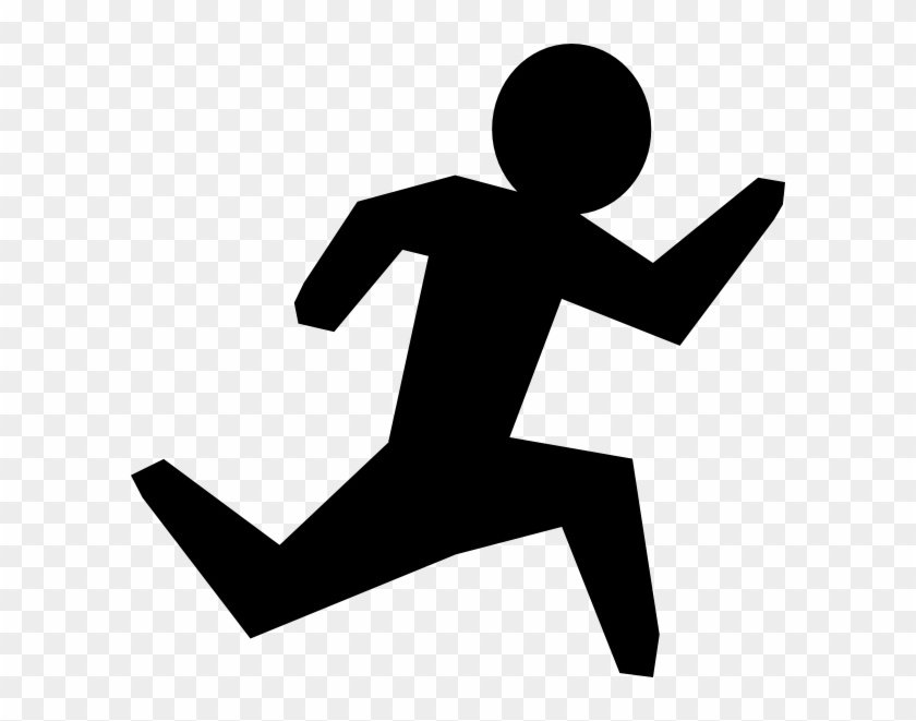 Run Black Man Clip Art - Black And White Runs #361804