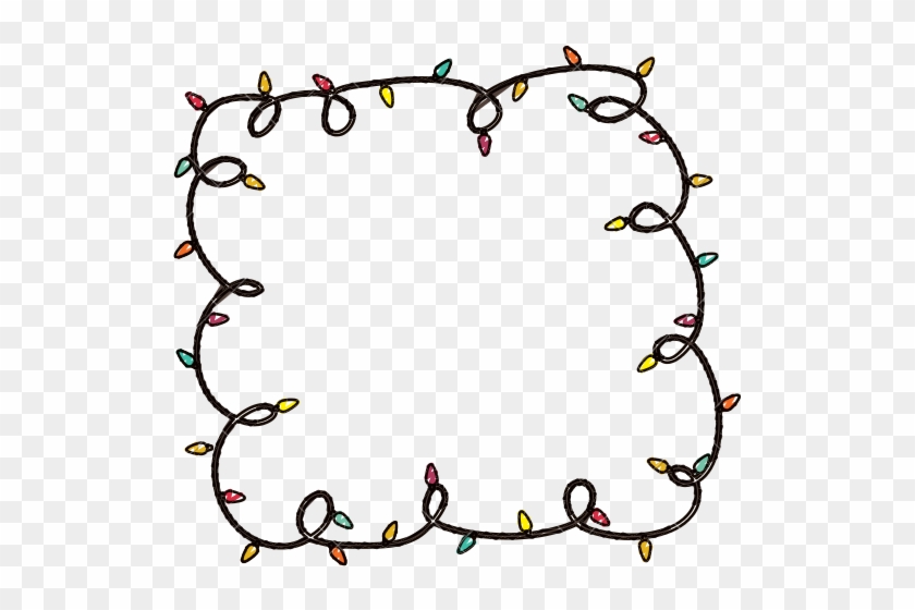 Cartoon Christmas Lights - Cartoon Christmas Lights In A Circle #361825