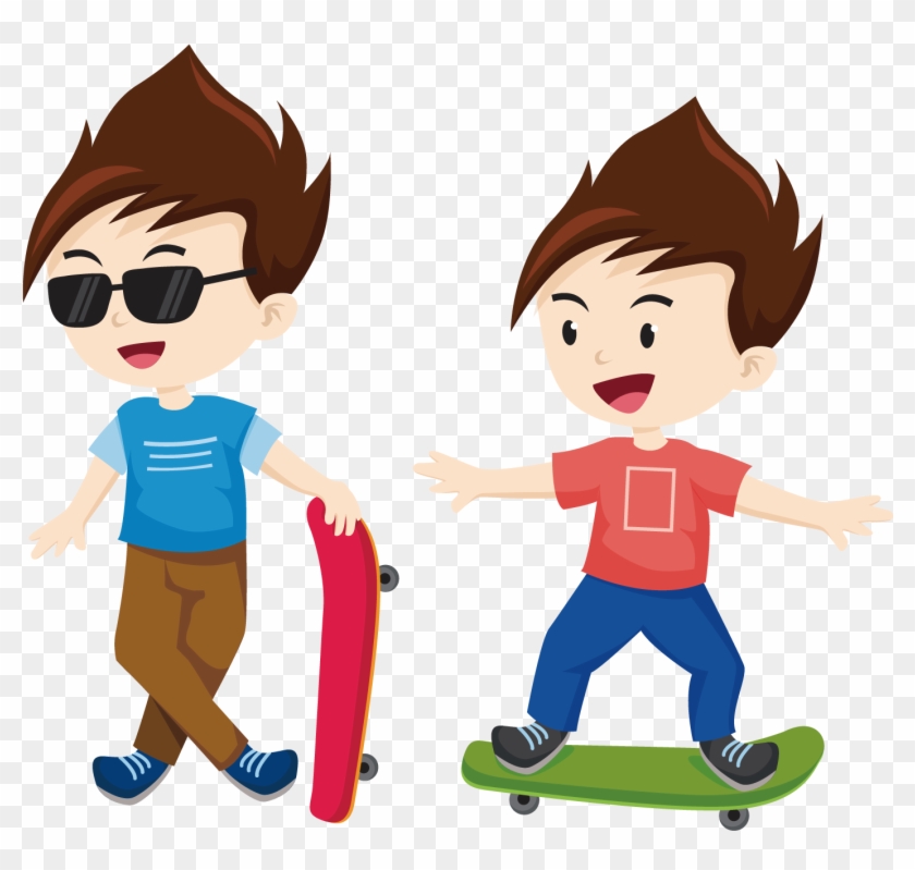 Vector Skateboard Boy - Vector Skateboard Boy #361957