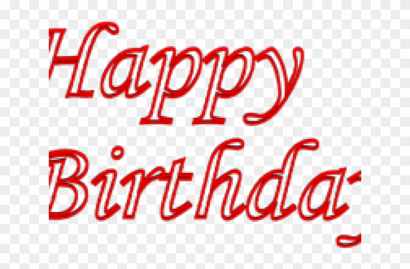 Happy Birthday Clipart Red - Clip Art - Free Transparent PNG Clipart