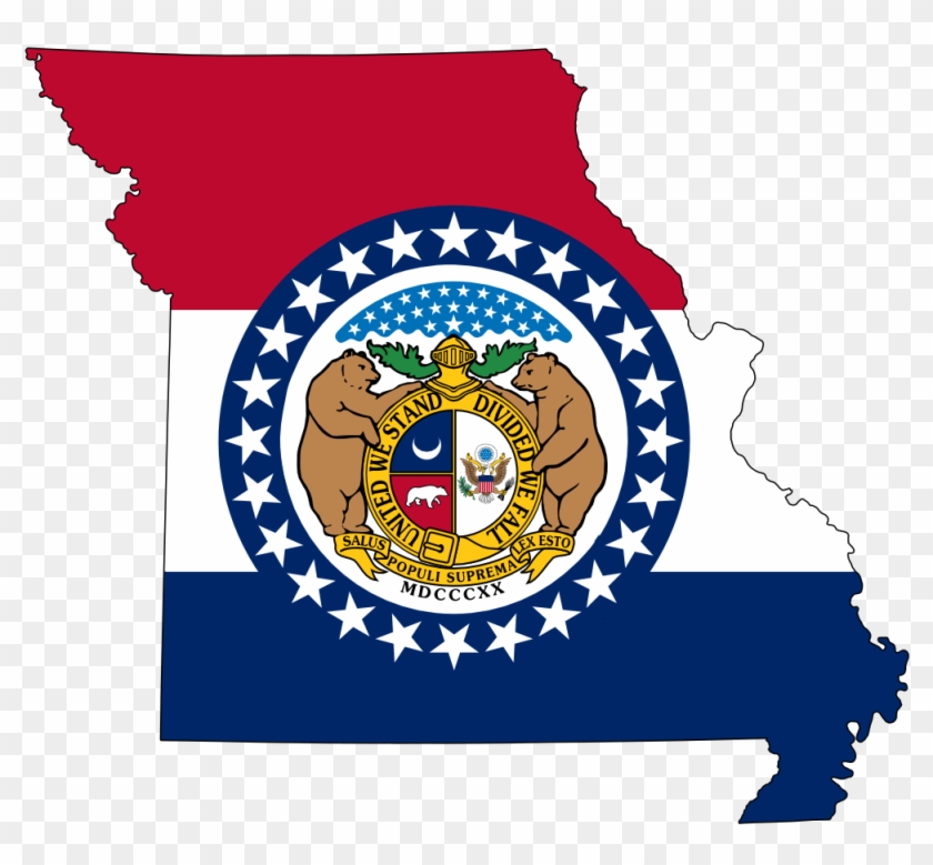 Flag-map Of Missouri - Missouri State Flag Map #362181
