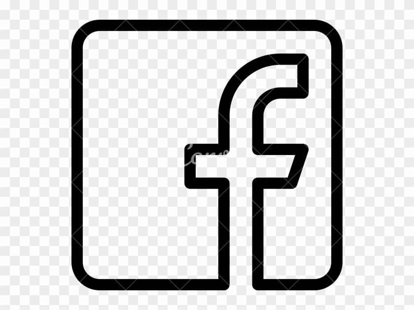 Facebook icon black and white free