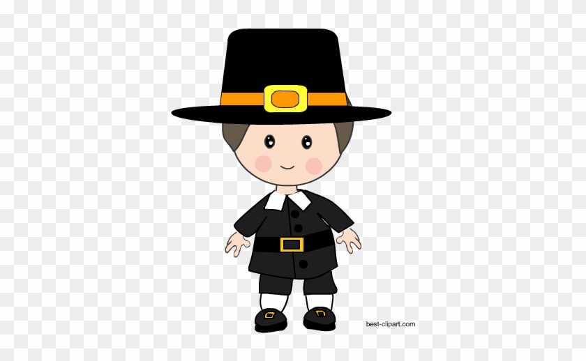 Pilgrim Boy Free Thanksgiving Clipart - Boy #362248