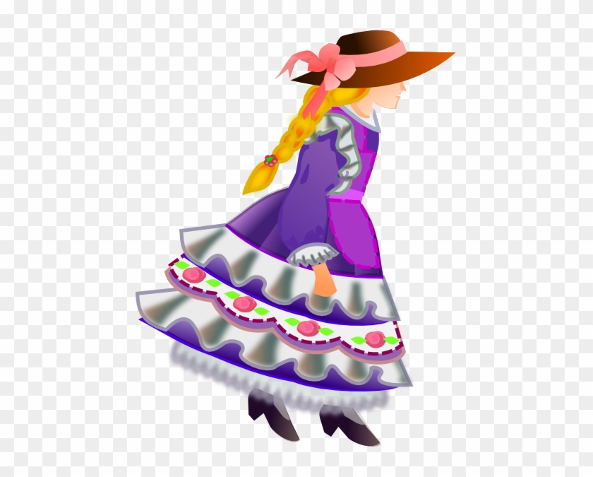 Flower Girl Clip Art Free Vector - La Sombra De Las Muchachas En Flor [book] #362397