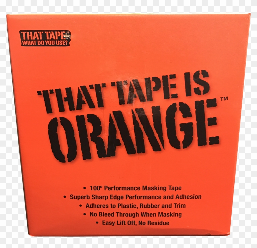 Jtape 1" X 50 Meters Orange Flat Ultra Premium Masking - Meat Standards Australia #362643