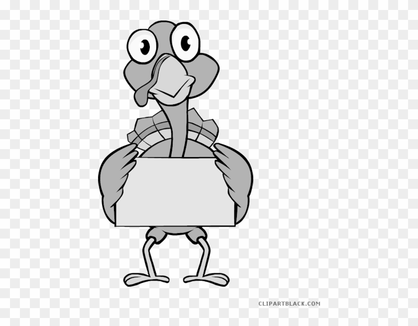 Thanksgiving Turkey Animal Free Black White Clipart - Cartoon #362656