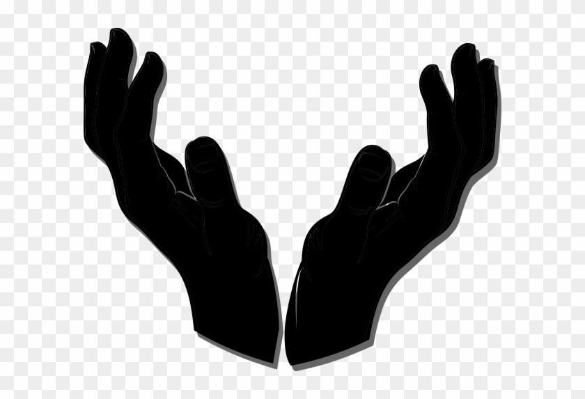Giving Hand3 Clip Art At Clker - Open Hand Silhouette Png #362700