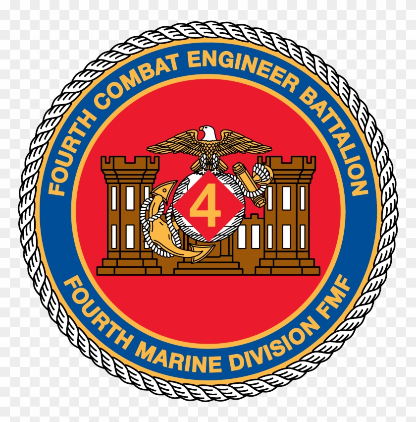 4th Combat Engineer Battalion 4th Marine Division Fmf - Emblem #362790