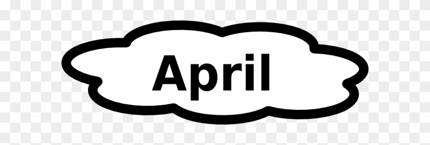 April Calendar Sign Hi - April Black And White Clip Art #362891