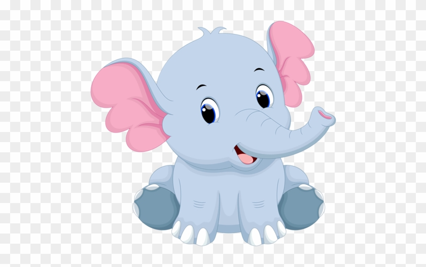 Cartoon Elephant Vector [преобразованный] - Animalitos De La Selva Bebe #363060