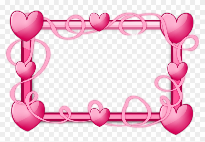 Pink Baby Shower Borders For Kids - Heart Frames #363144