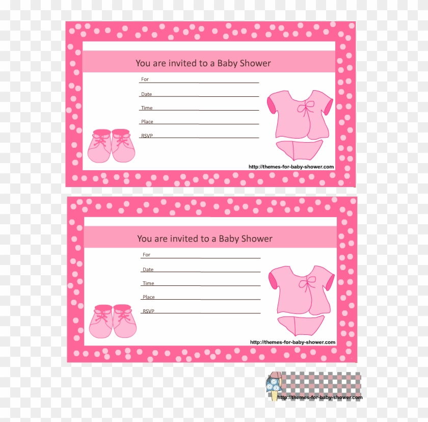 Pink Baby Shower Invitations 5 Borders Free Printable - Pink Baby Shower Invitations 5 Borders Free Printable #363165