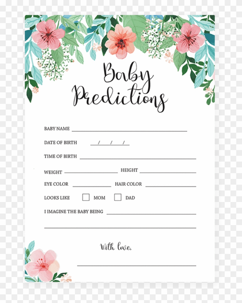 Fg Predictions 1 Png V 1525288592 Baby Shower Printable - Fg Predictions 1 Png V 1525288592 Baby Shower Printable #363187