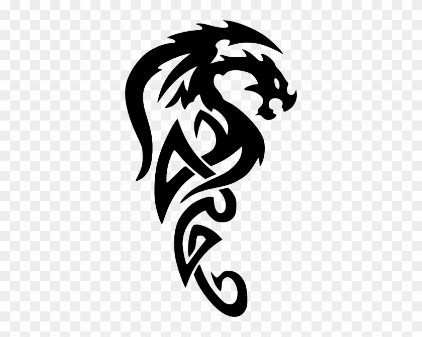Dragon Clip Art - Tribal Dragon Tattoo #363246