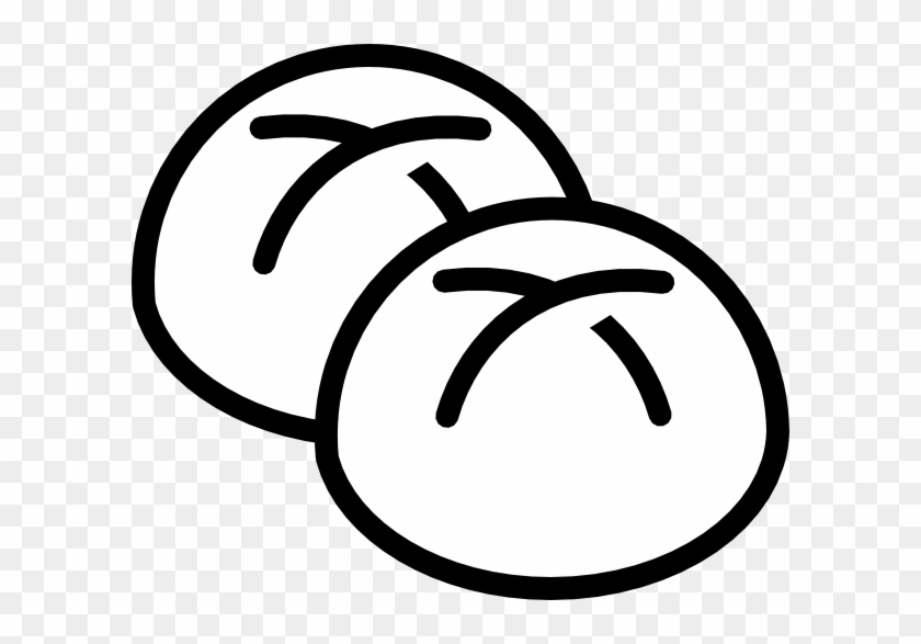 Drawing Clipart Bread - Roll Black And White #363306