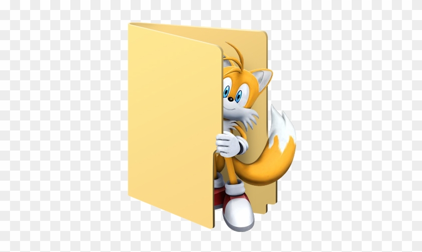 Tails In Your Folder By Angelofto - Windows 7 Folder Icon Png #363451