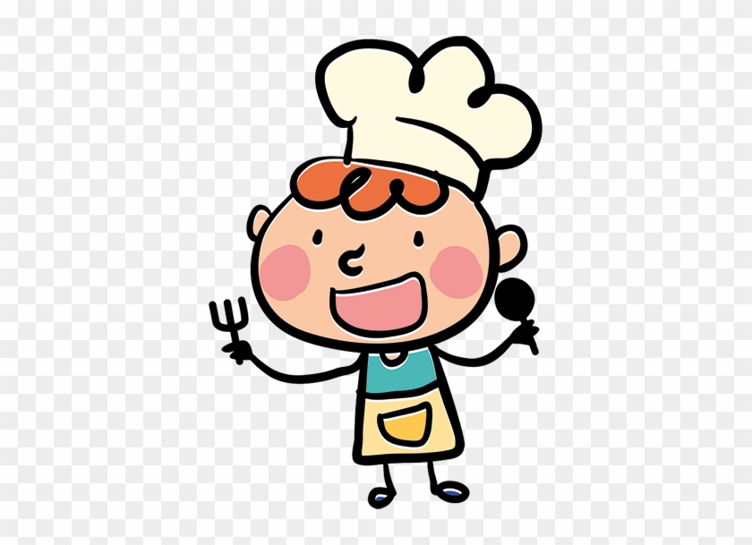 Happy Cartoon Chef Wall Sticker - Afbeelding Kok #363983