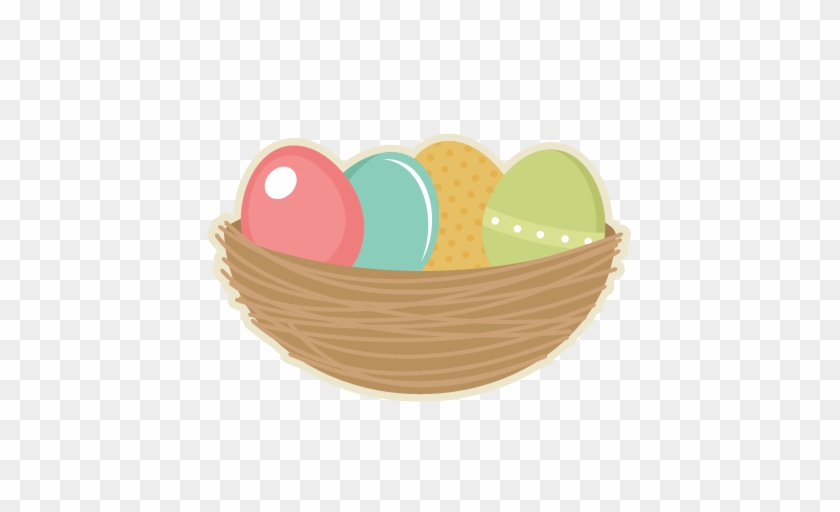 Easter Eggs In Nest Svg Cutting Files Easter Egg Svg - Clipart Easter Nest #364002