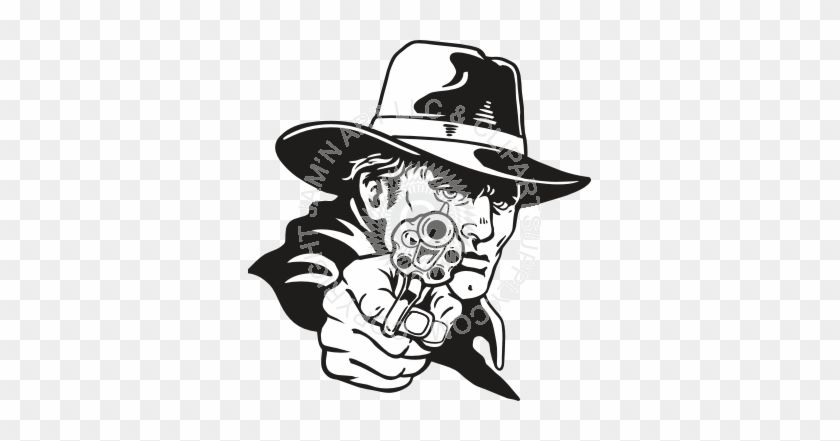 Shooter Clipart Cowboy Gun - Cowboy Shooting A Gun #364026