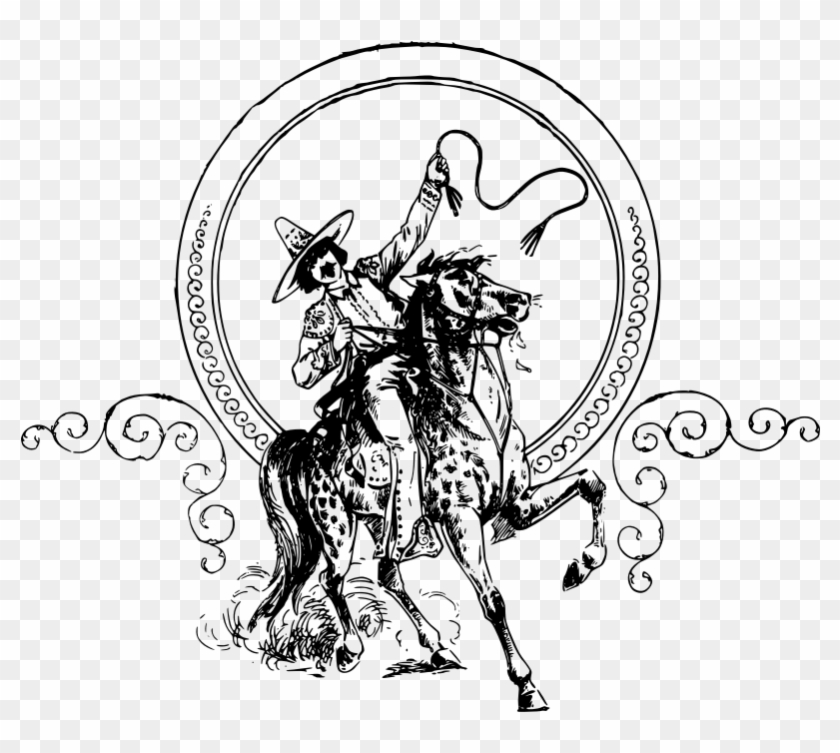 Cowboy And Wonderful Horse - Skeleton Horse And Cowboy Art #364053