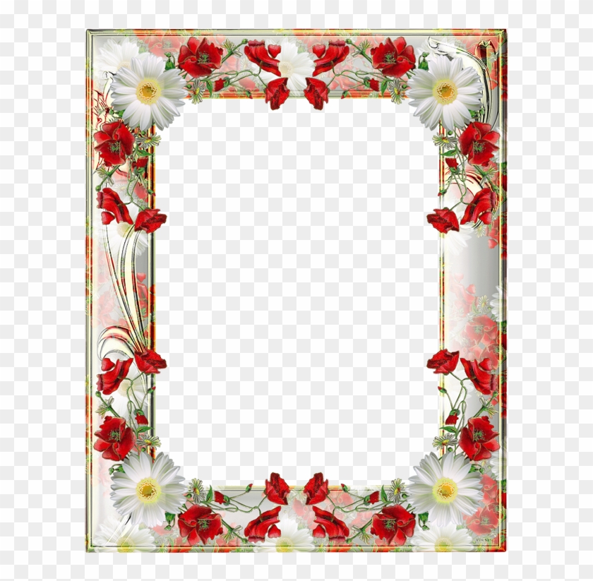 Transparent Png Photo Frame With Yellow Poppies - Poppies Frame #364103
