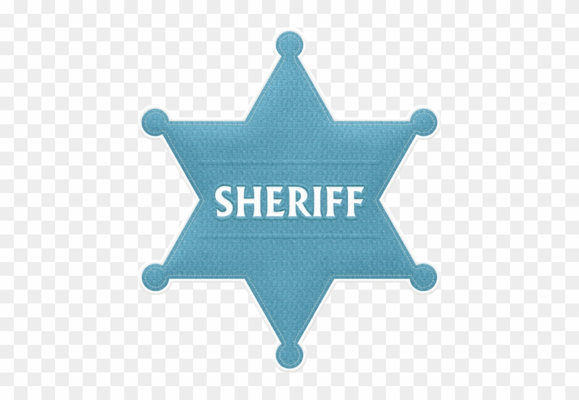 Western Themecowboy Artalbumclipart - Red Sheriff Badge Clipart #364313
