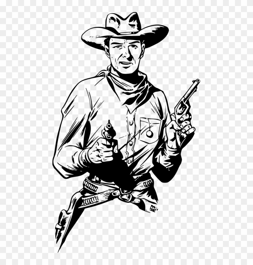 Top Cowboy Clipart Black And White Hd Pictures - Cowboy Png #364315