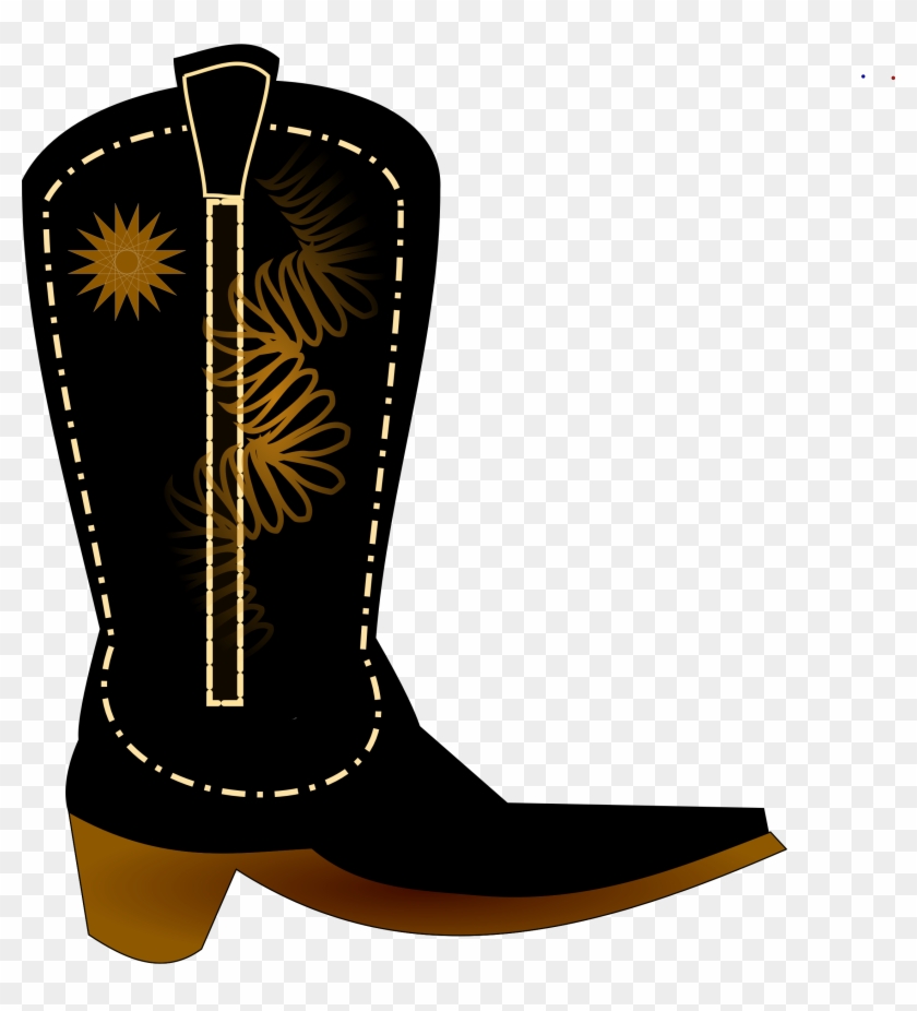 Black Cowboy Boot Clip Art At Clker - Cow Boy Boot Png #364332