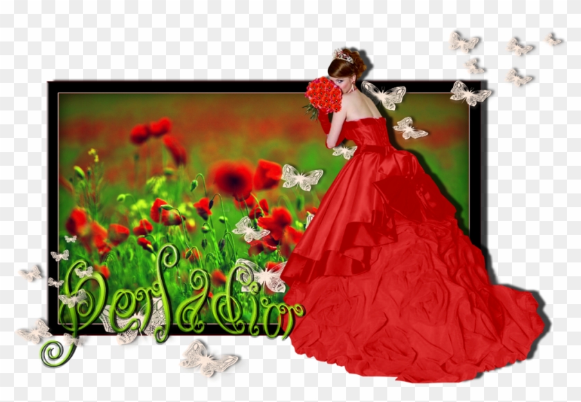 Red Dress Mariposas Verde 754 Kb - Girl #364395