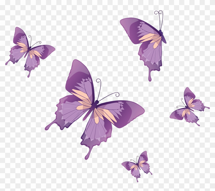 Butterflies Vector Png Clipart - Butterfly Vector Png #364432
