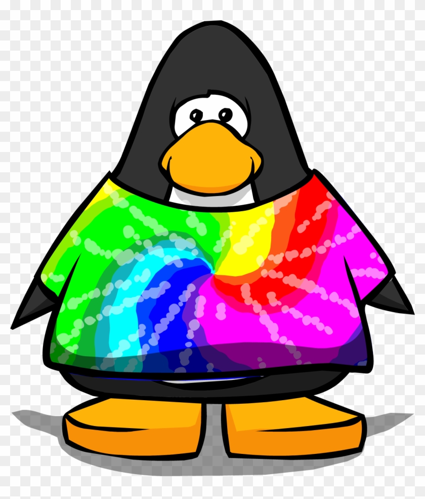 Tie Dye Shirt Cutout - Club Penguin Boa #364518