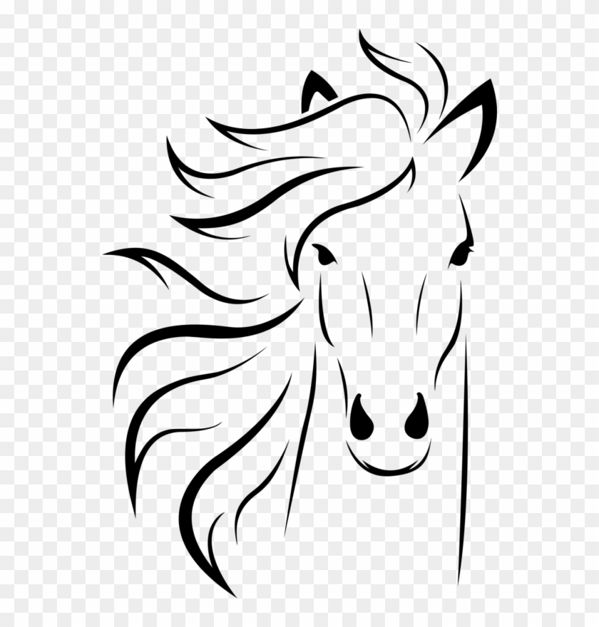 See Here Free Horse Clipart Black And White Images - Dessin De Cheval Facile #364527